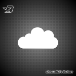 Cloud Shape Sticker